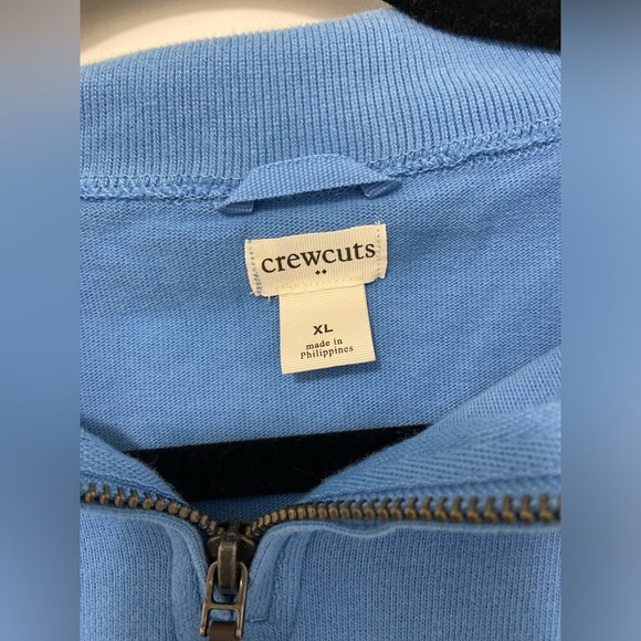 Crew Cuts by J. Crew Kid’s Girl’s XL Blue Quarter-Zip Pullover - Picture 2 of 5